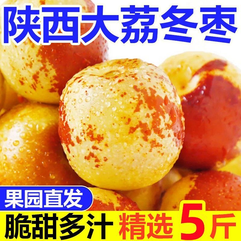 R助农【陕西大荔冬枣】2025头茬 冰糖脆甜枣子新鲜水果大枣