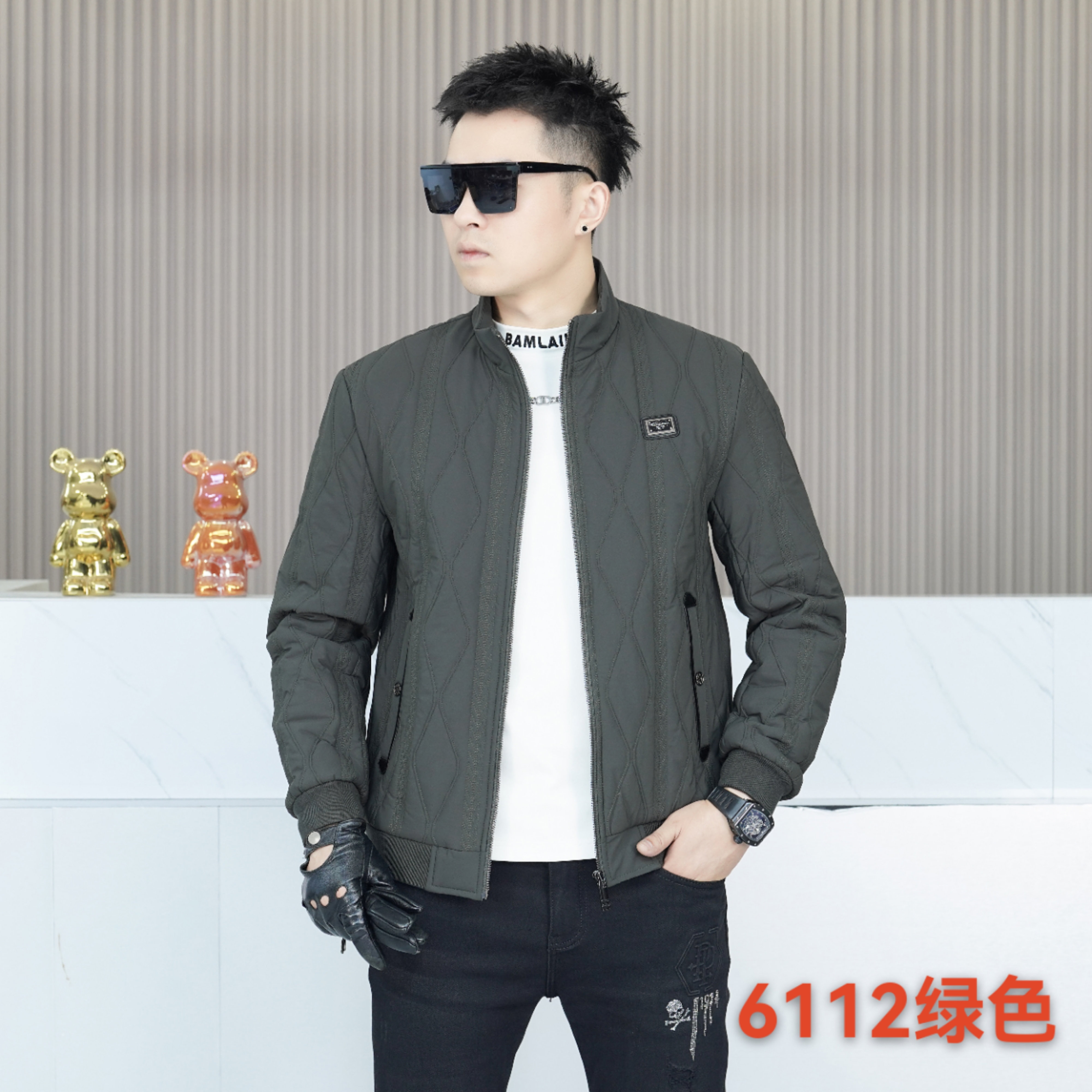 2024冬季连帽棉服驼绒休闲大众显瘦外套时男士尚年轻百搭夹克男士