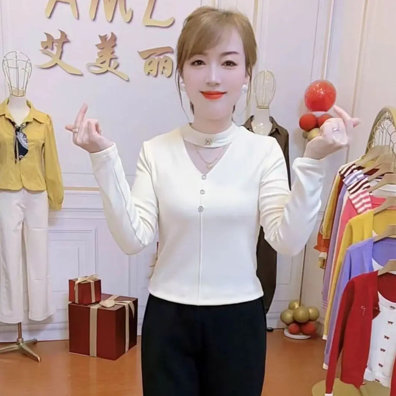 半高领网纱拼接打底衫女2025秋冬新款洋气显瘦百搭双面绒内搭小衫