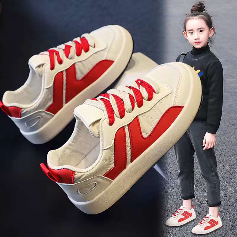 阿童木女童运动鞋2025春夏款休闲软底板鞋学生校园百搭小白鞋儿童