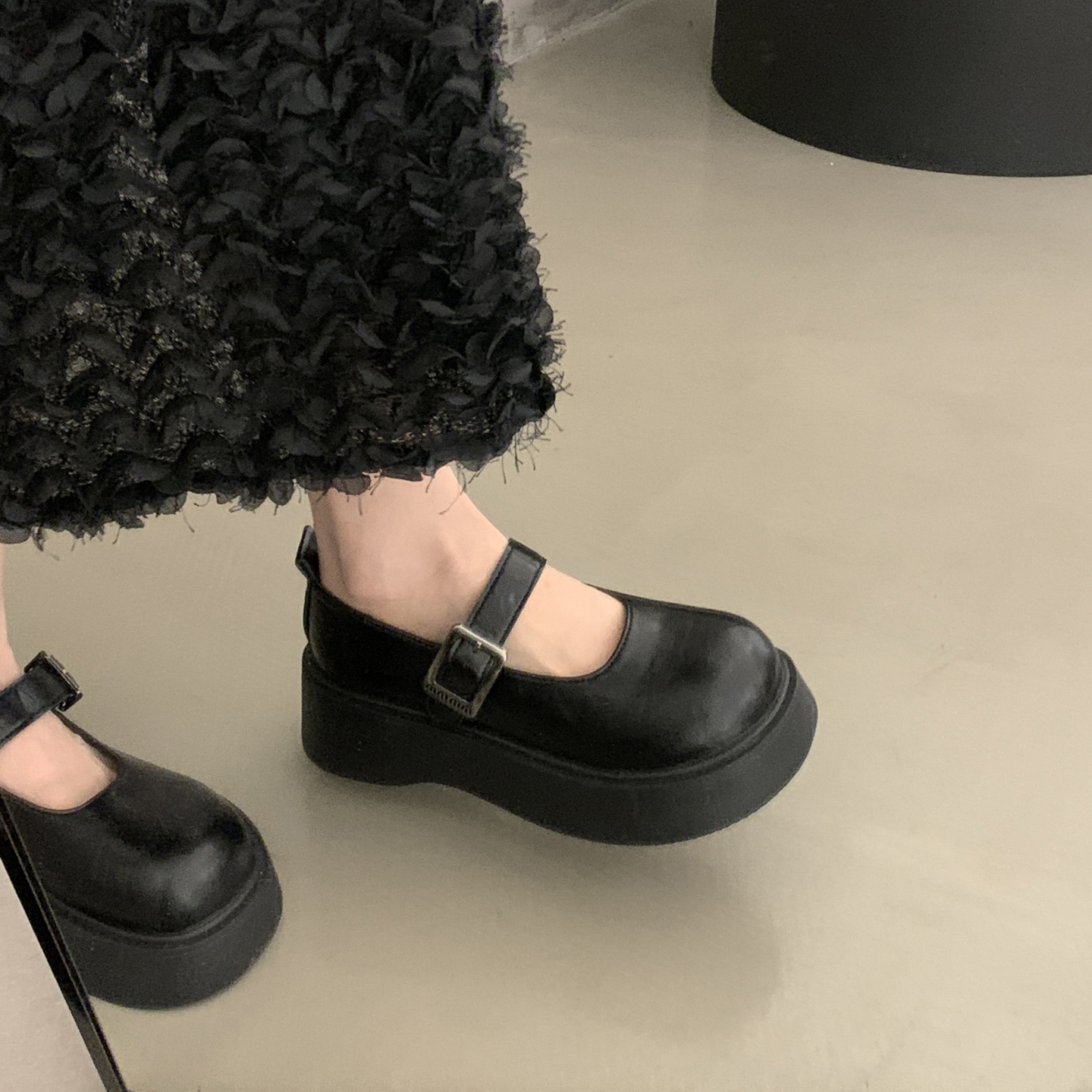 厚底玛丽珍鞋女2025新款夏季女款鞋子网红百搭复古配裙子乐福单鞋