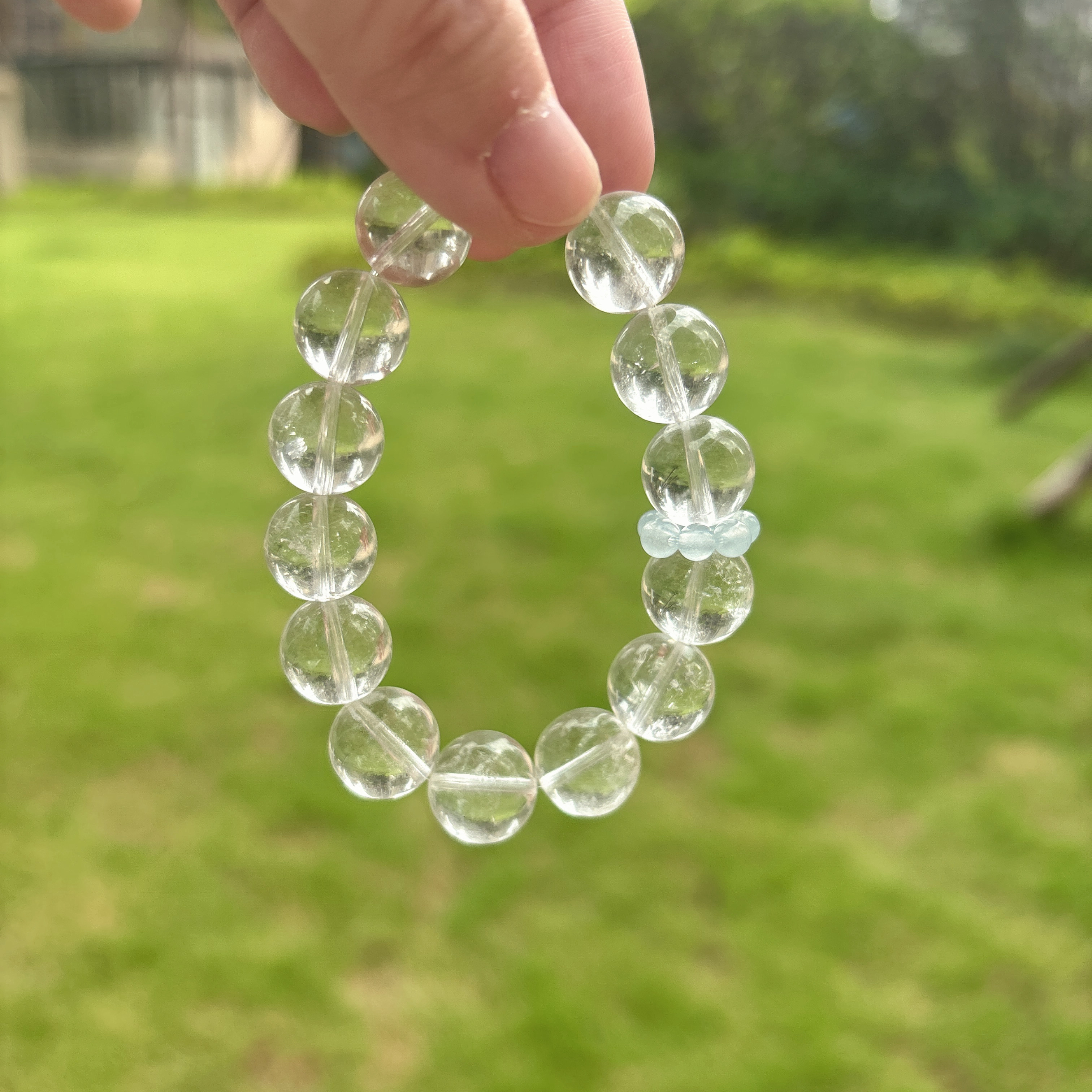 【卡10白水晶】露丝同款天然水晶手串A006S158（默认微瑕）