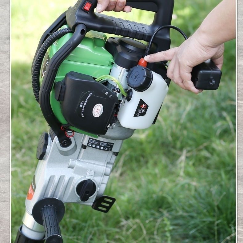 劲禾新款电启动四冲程汽油电镐凿岩机冲击钻多功能钻锤镐油钻机