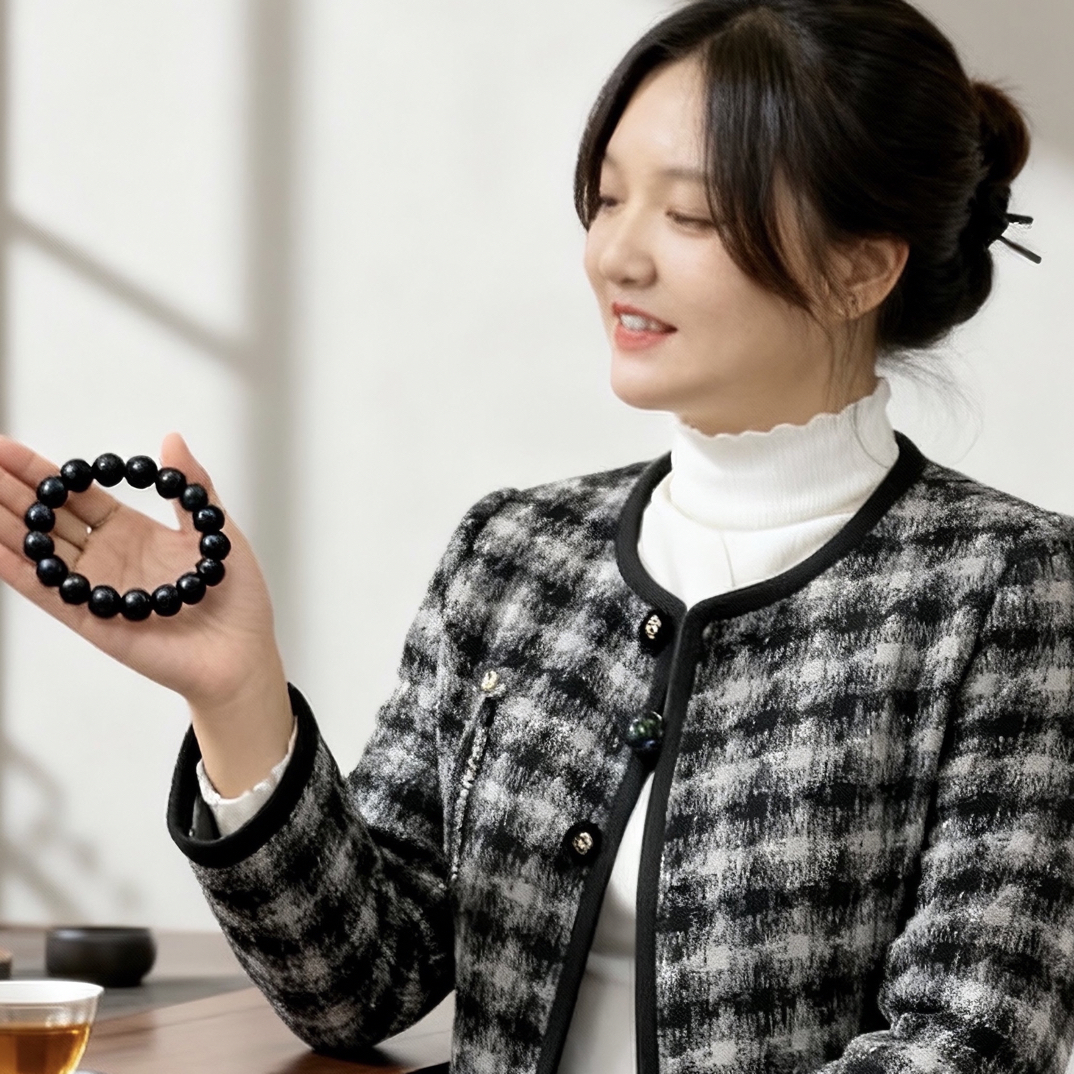 精品11mm+天然无患子手串单圈菩提子木患子小众文玩念珠四川高山i