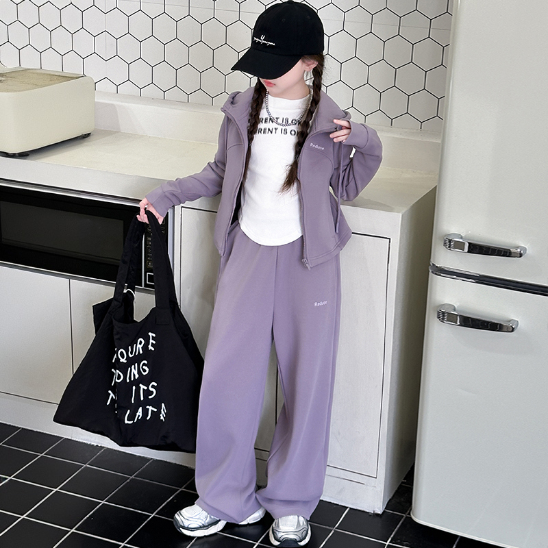 女童春秋款套装2025新款儿童中大童女孩洋气潮流休闲时尚两件套潮