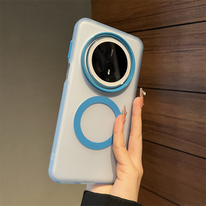 适用华为mate70pro+手机壳P70肤感磨砂糖果色磁吸mate60pro男女款