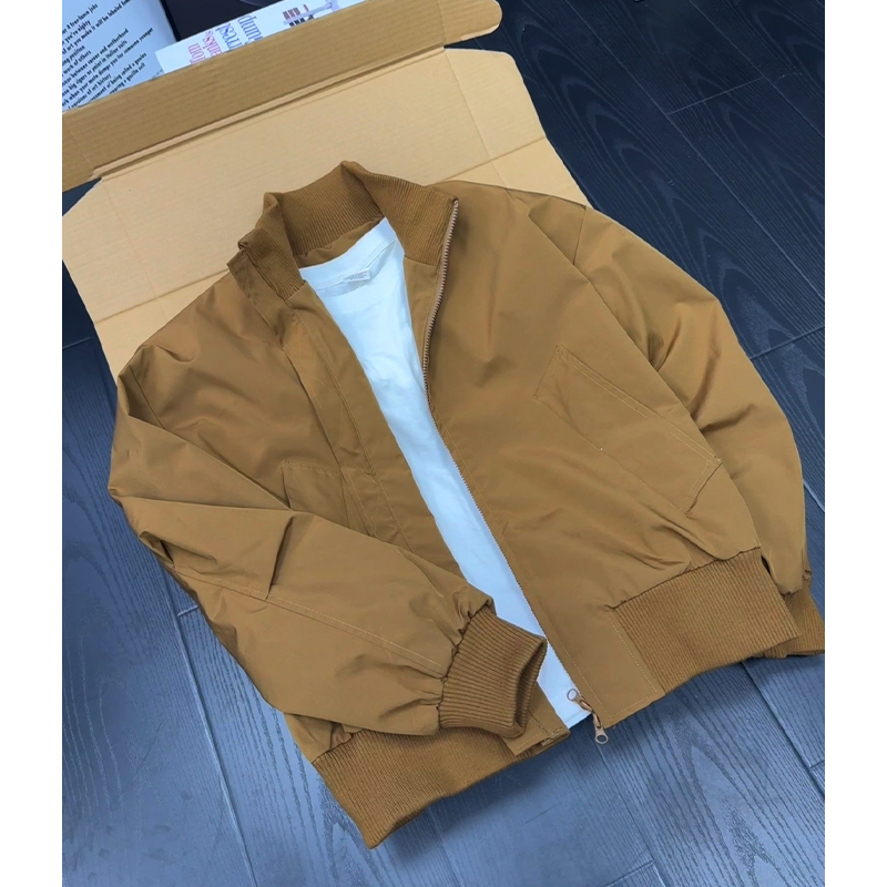 黑色短款立领外套男高级感痞帅飞行员教练夹克美式cleanfit棒球服