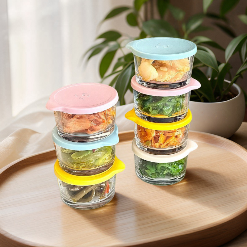 带盖咸菜罐玻璃保鲜盒食品级收纳盒冰箱保鲜罐小菜泡菜罐子分装盒