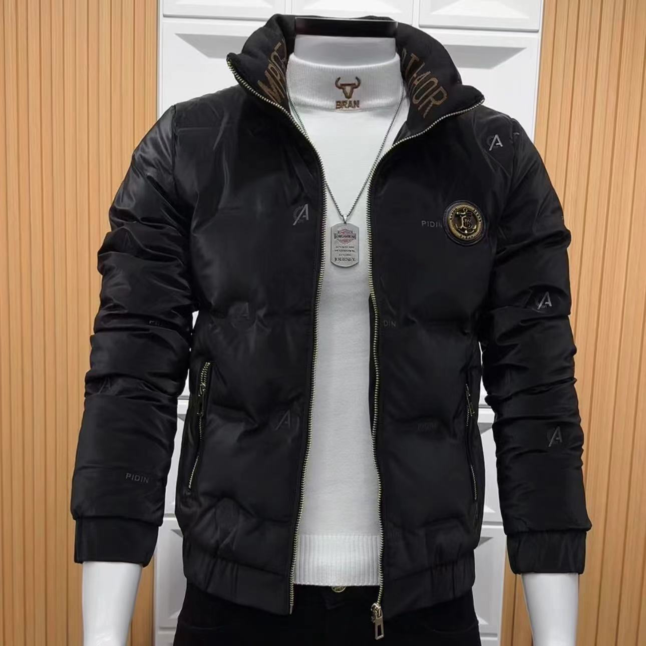 冬季爆款座山雕印花棉衣外套男款2025新款潮牌立领加厚保暖棉袄子