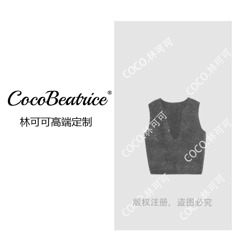 【COCO林可可】罗马假日~2025羊毛特种纱南油设计师马甲k8795