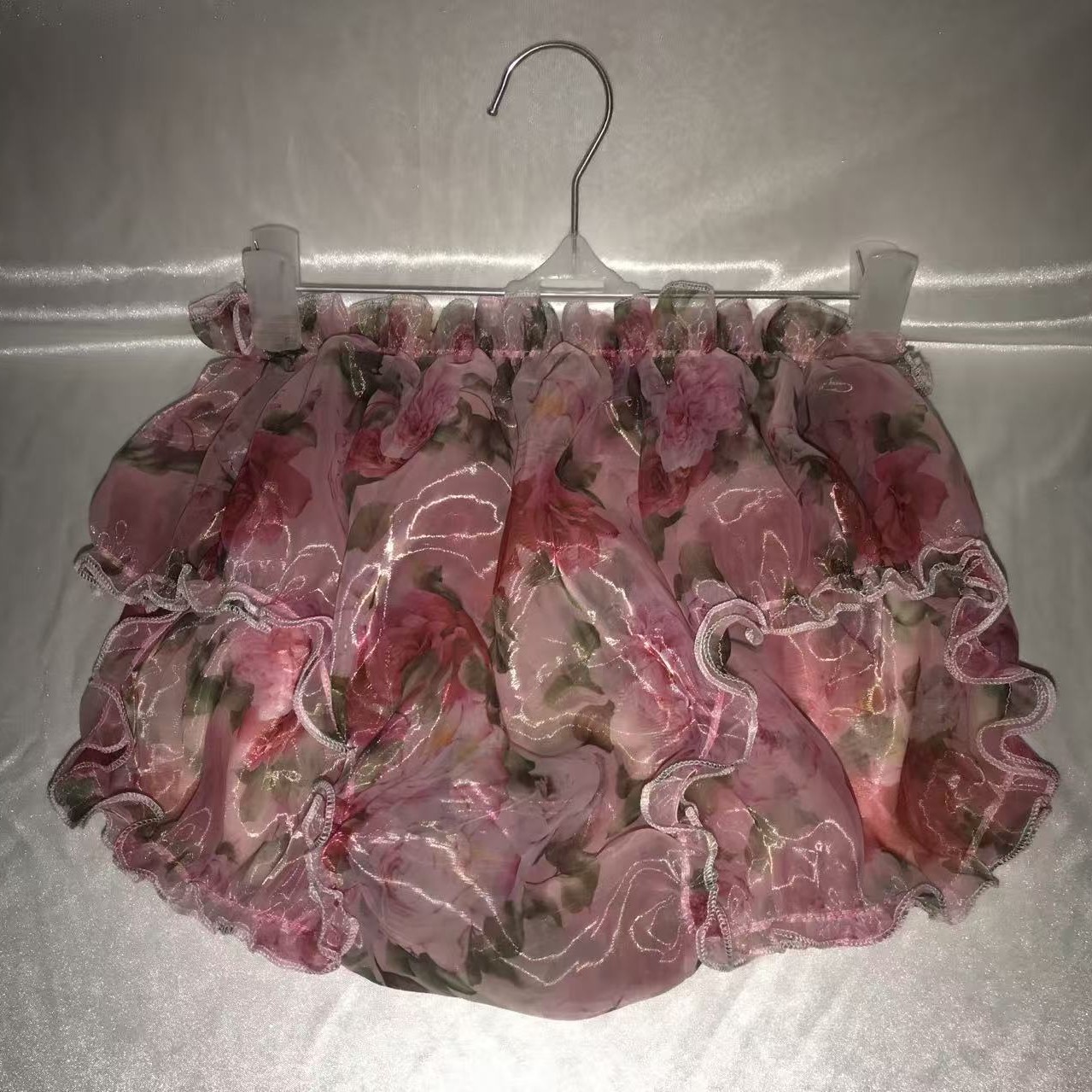 法式碎花欧根纱双层爆款无痕三角裤