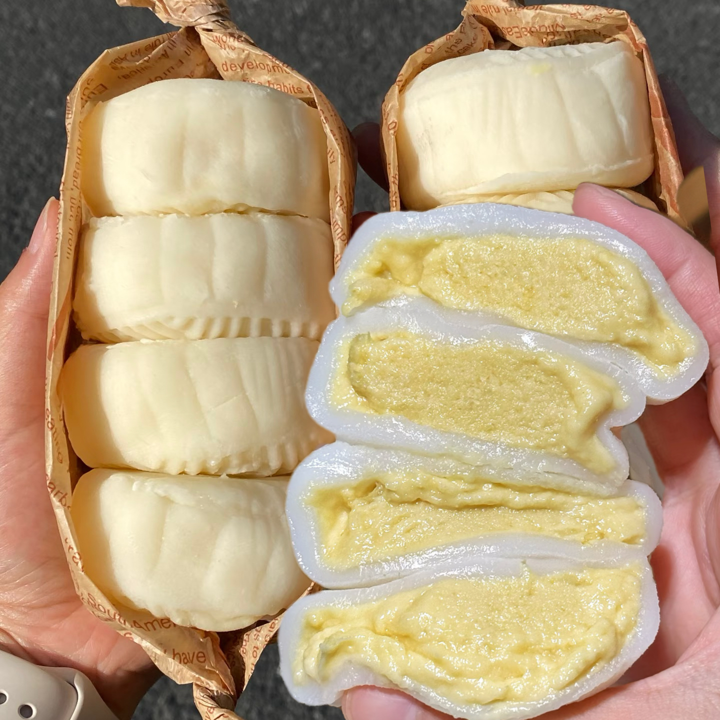 【抢10枚】金秋榴莲冰皮月饼榴莲爆浆糯叽叽冰皮月饼中秋福利即食