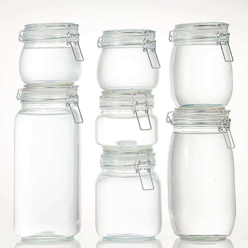 密封罐玻璃瓶子蜂蜜柠檬百香果泡酒泡菜坛子家用收纳储物罐子TF⓪