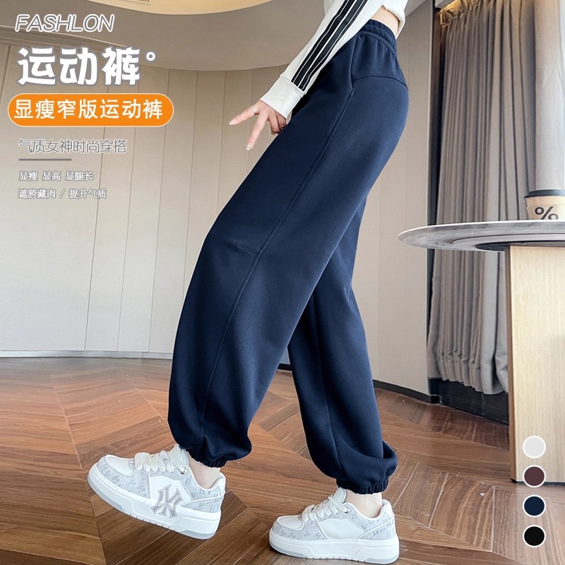 束脚运动裤女2025新款春秋季高腰显瘦小个子流行卫裤休闲灯笼裤子