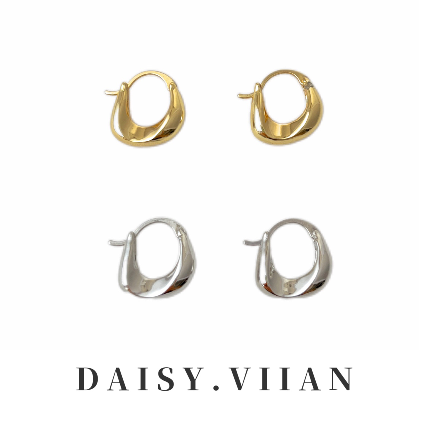 铜合金耳饰 欧美气质款耳环耳扣秋冬气质耳饰百搭耳圈小众设计款