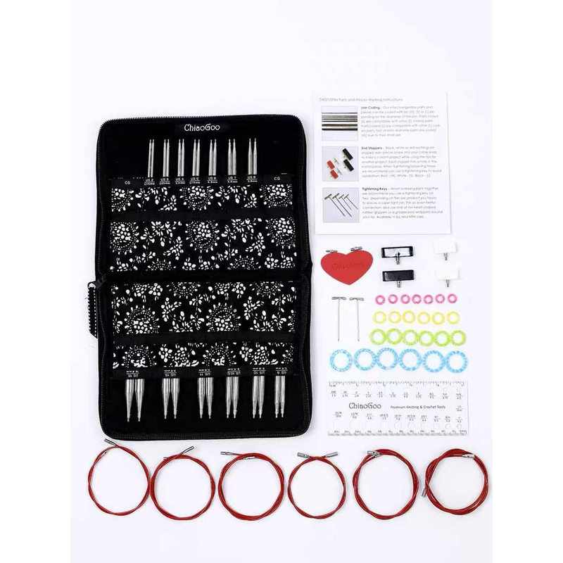 ChiaoGoo 巧姑 不锈钢可拆卸 环形针 大全套 手工编织工具 棒针