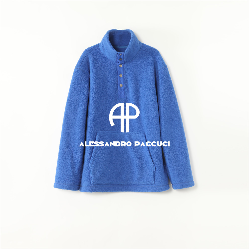 AP洛哥53184TW【邪恶摇粒绒】 立领字母刺绣多色时尚休闲简约卫衣