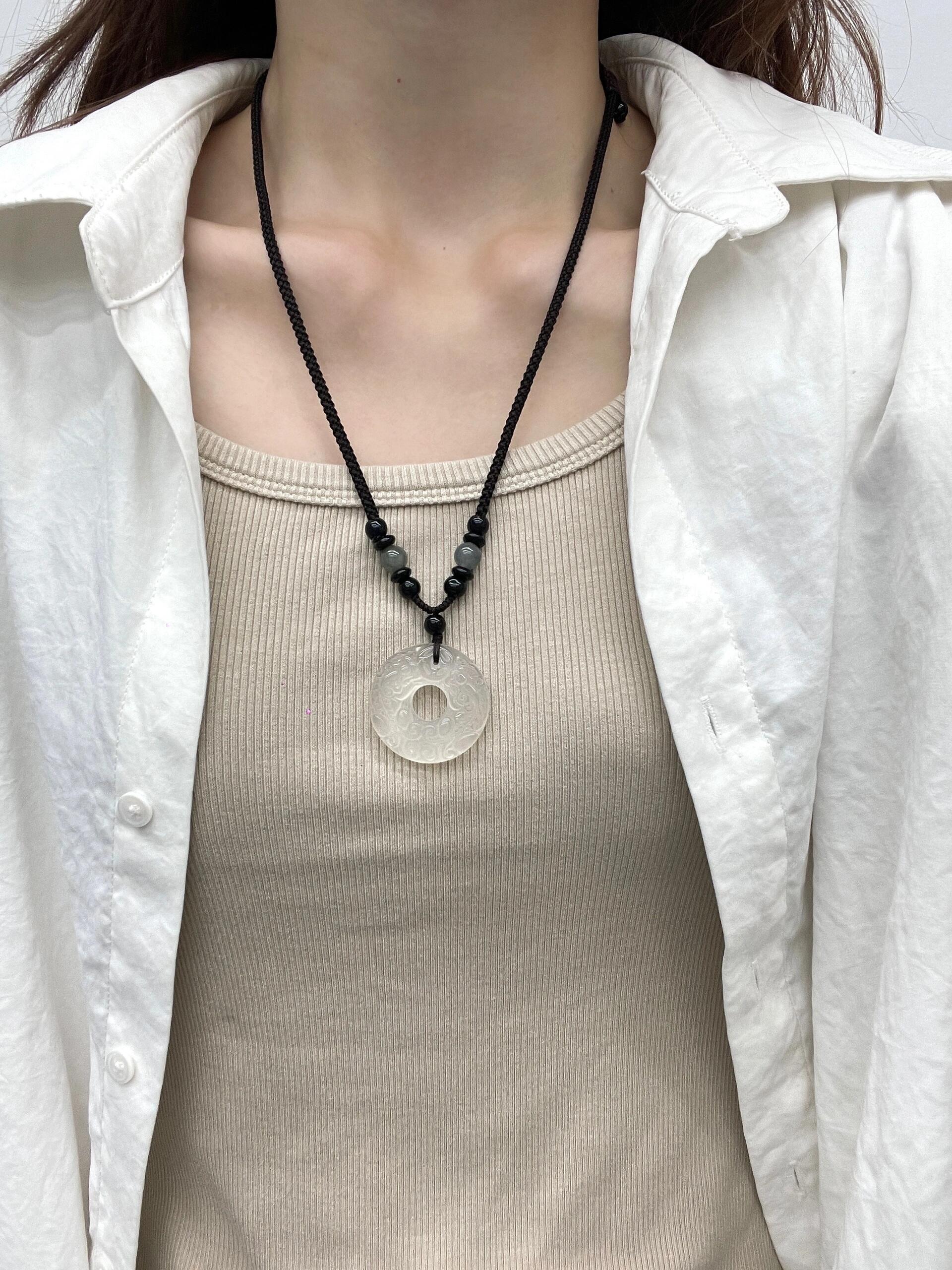 天然玛瑙招财双貔貅平安扣吊坠冰透男女款绿玉髓皮丘毛衣项链挂件