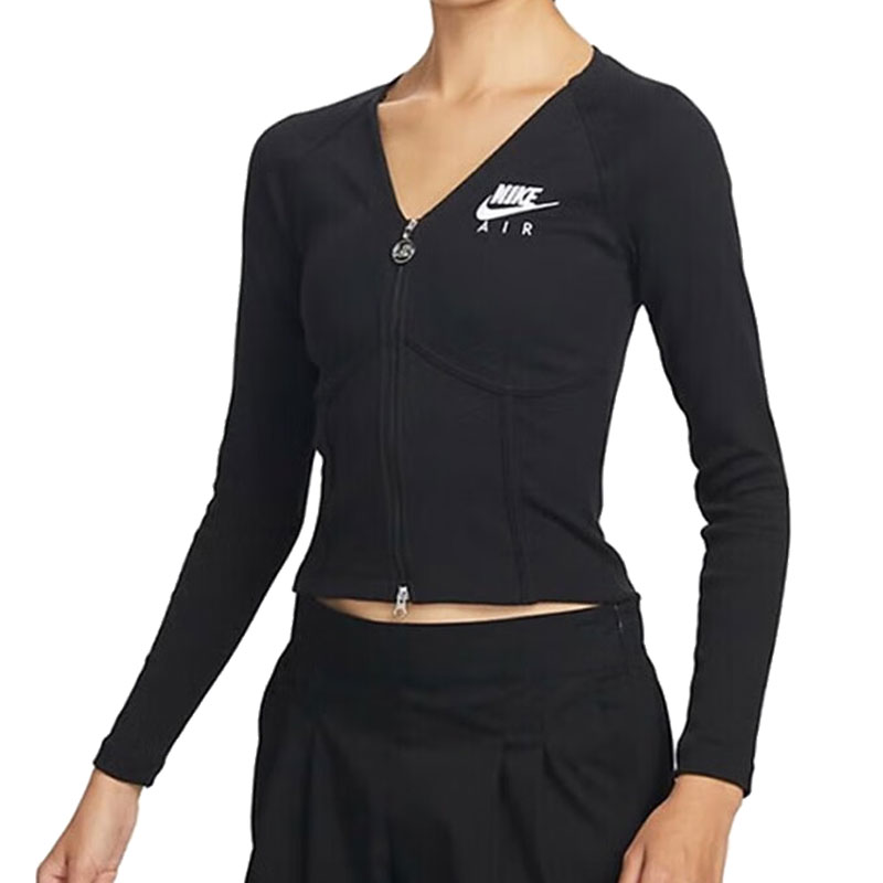 Nike/耐克女款Women's Long-Sleeve Zip 针织长T恤FD2377-010