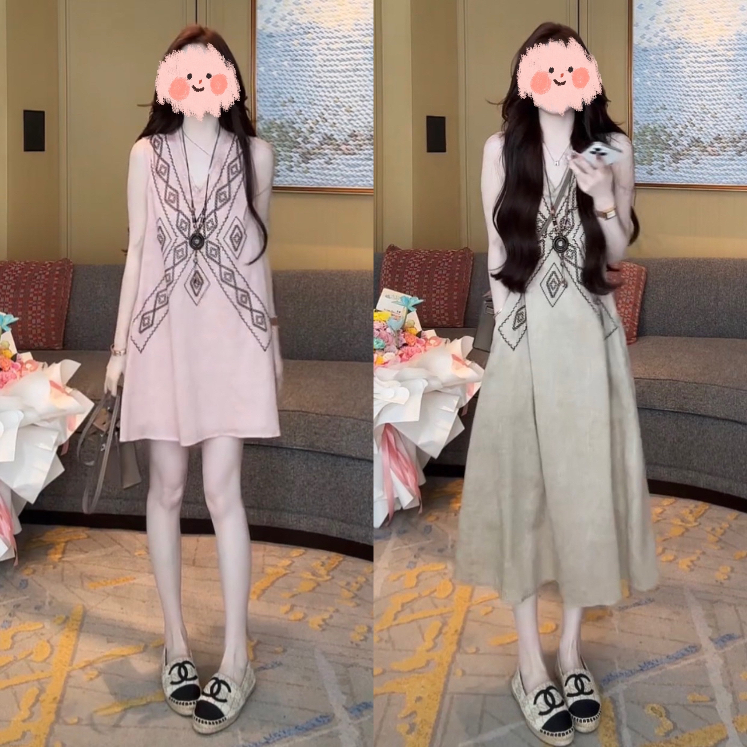 高级感无袖连衣裙2025夏季新款设计感休闲独特慵懒风宽松显瘦裙子