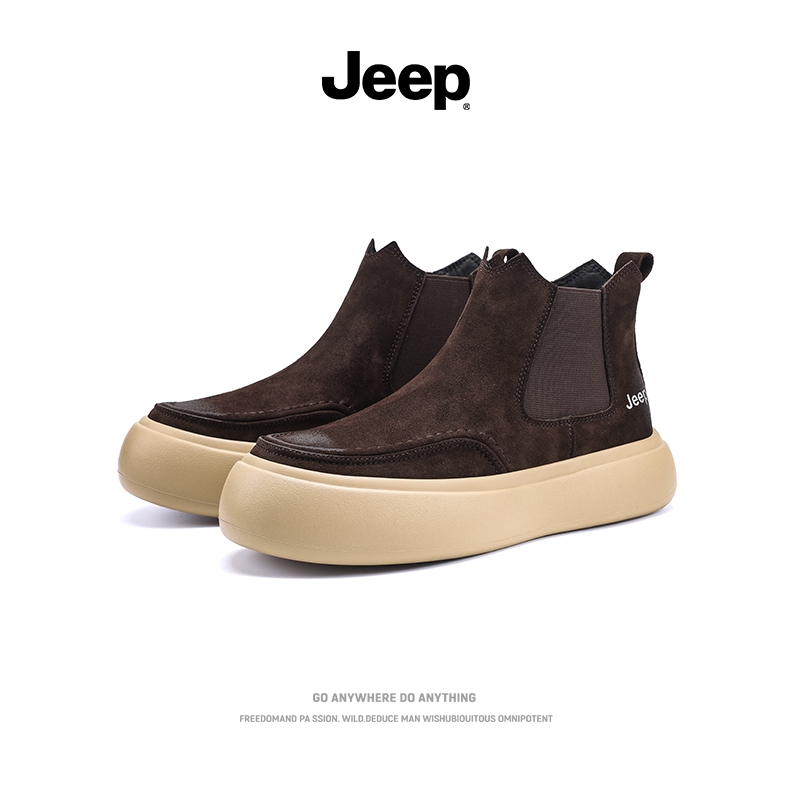 2025秋冬季新款厚底复古切尔西男鞋户外防滑耐磨马丁靴