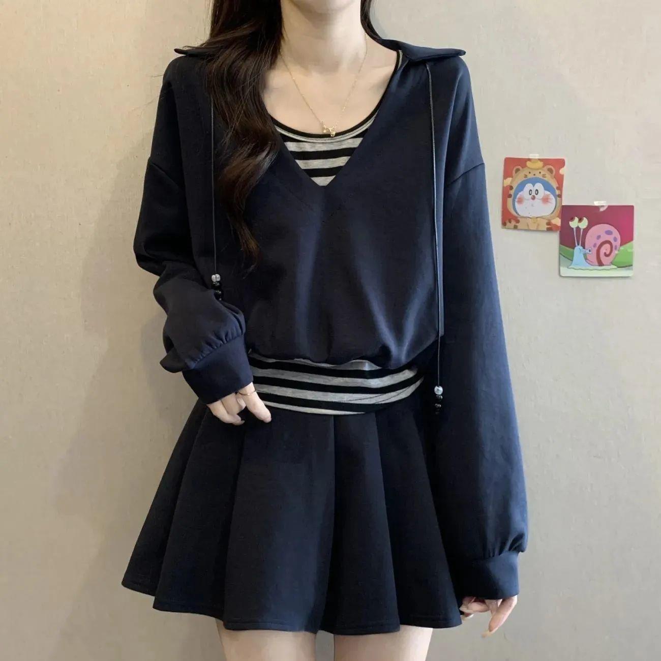 春秋长袖短款韩版秋季早秋显瘦小个子高腰时尚宽松学生气质休闲百