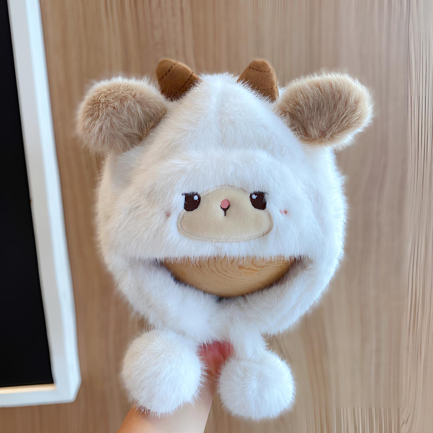 婴儿帽子秋冬韩版可爱毛绒冬天宝宝加绒保暖护耳帽冬季加厚男宝冬