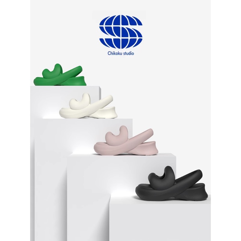 chikoku半糖厚底洞洞鞋女夏时尚外穿防滑软底增高通勤办公室凉鞋