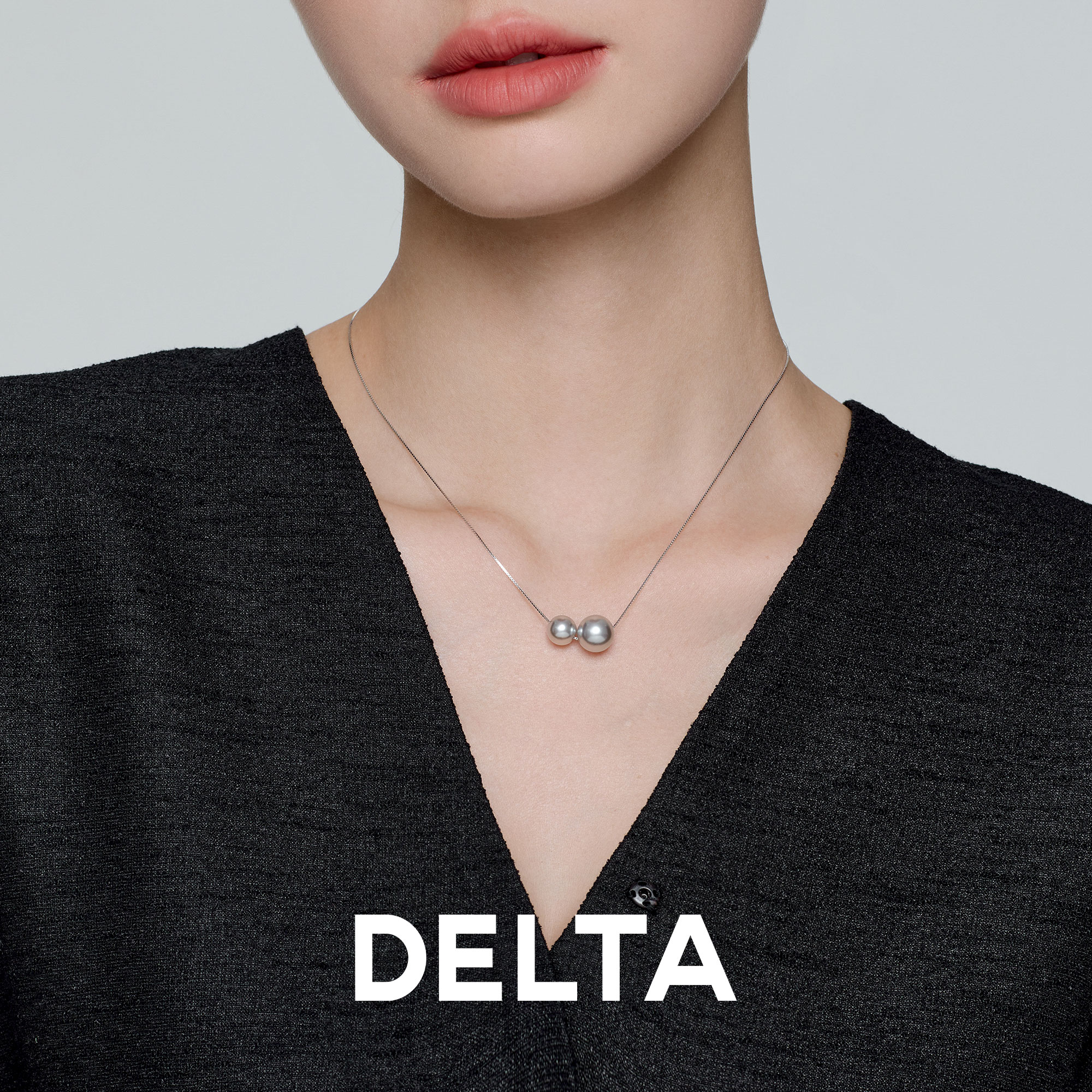 DELTA 链子925银仿珍珠 葫芦项链气质轻奢小众简约百搭珍珠锁骨链