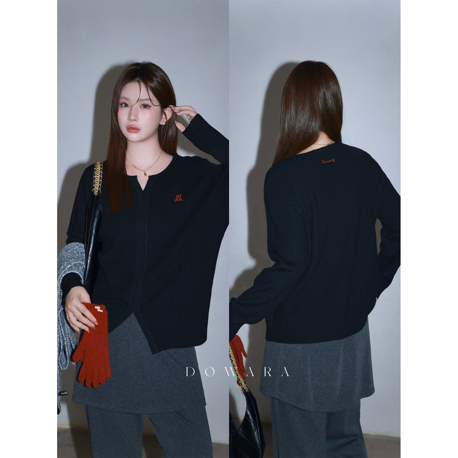 大婉酱微胖定制【薇风和弦】绵山羊绒柔软细腻毛织衫显瘦上衣 1284D