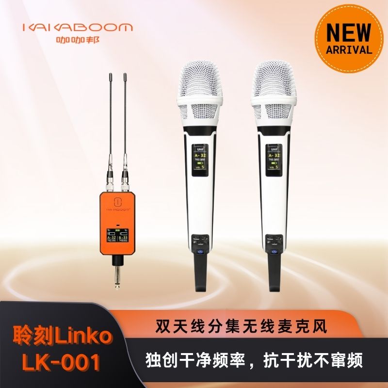 咖咖邦双天线分集无线麦克风专业直播户外手持一拖二K歌录音乐器