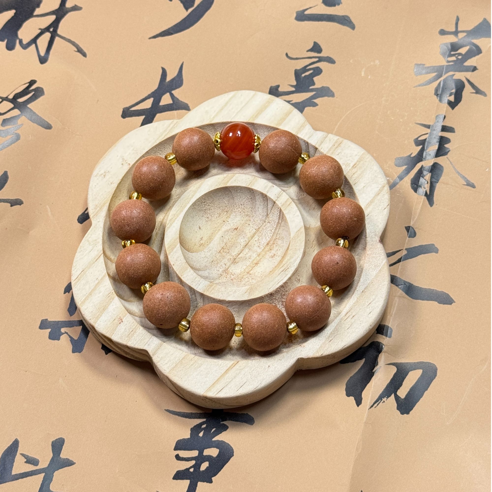 【落霞丹砂香】安神中药手串 古法天然药材 合香珠