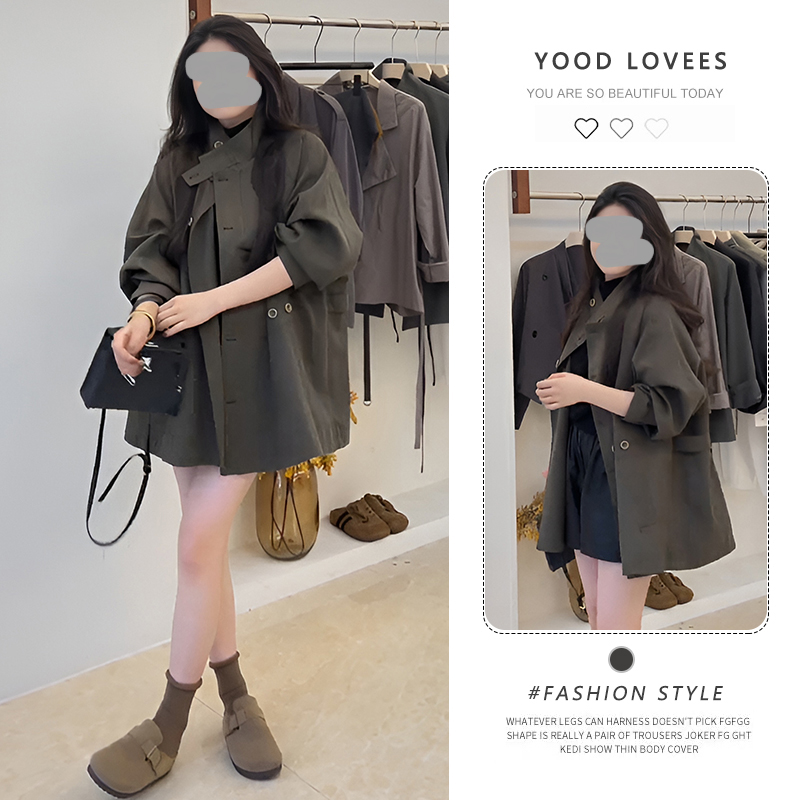 高级感轻熟通勤气质立领风衣外套女2025春秋新款优雅高知气场大衣