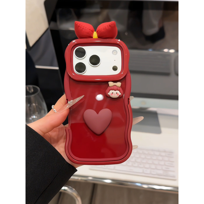 单壳适用苹果17pro手机壳16pM双支架简约华为p80荣耀oppo女小米17