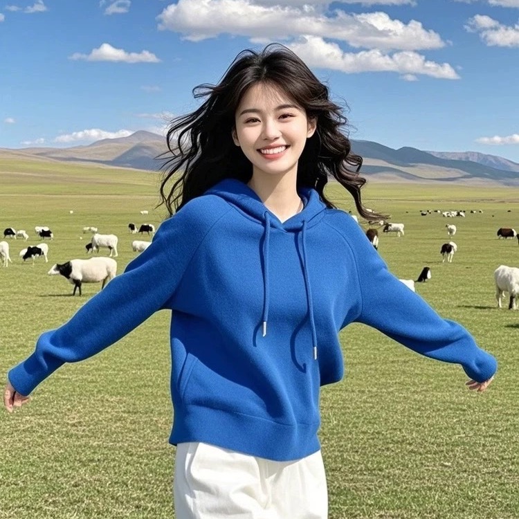 拉夏贝尔卫衣女款爆款2025新款网红洋气漂亮旅游出街衣服高级女装