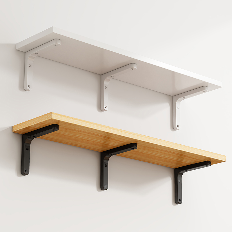 墙上置物架一字隔板定制实木墙面卧室书架挂墙铁艺壁挂搁板三角架