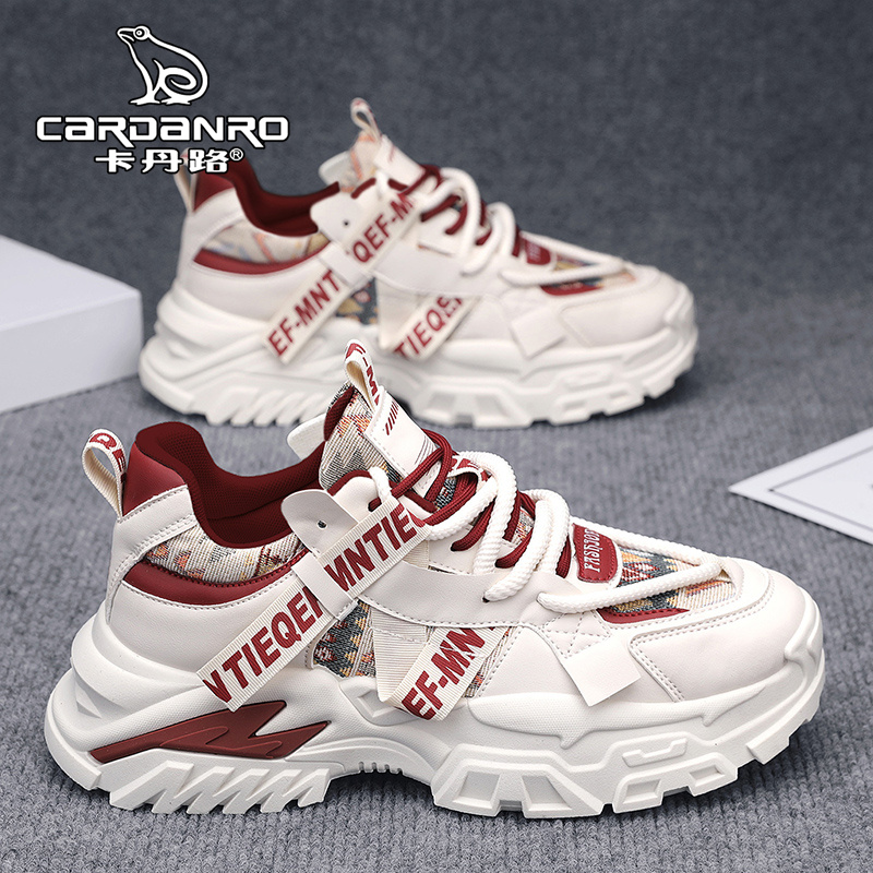 意大利卡丹路男鞋秋季新款防滑跑步运动鞋男生莆田休闲增高老爹鞋