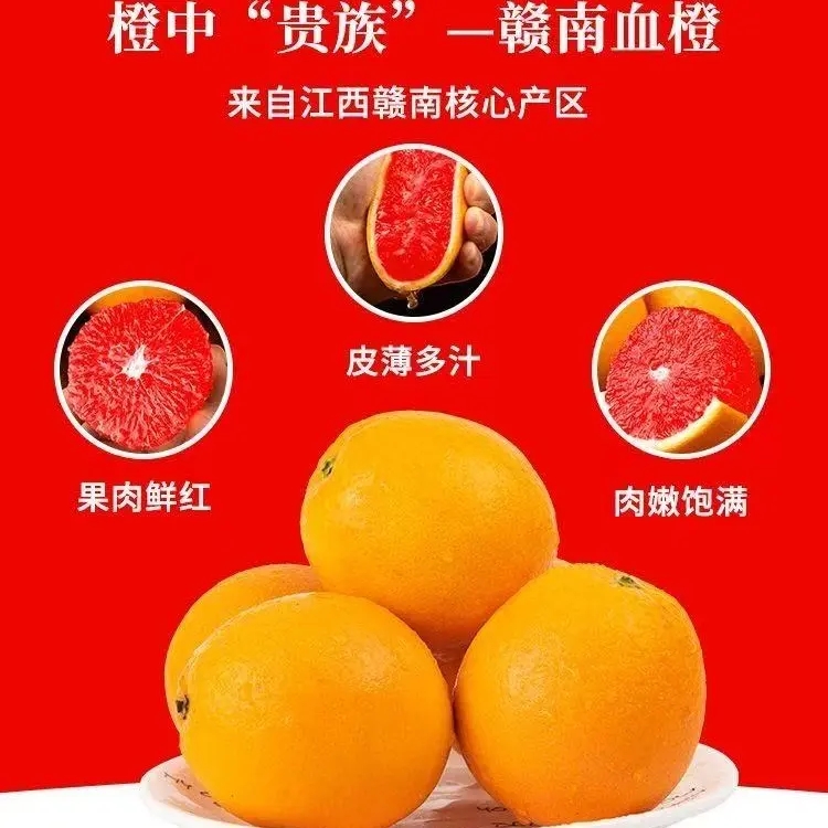 新鲜现摘红心红肉血橙果肉饱满汁水足香甜多汁橙子当季水果