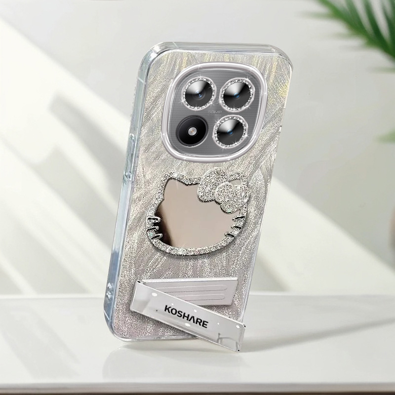 全包摄像头红米Note15Pro+手机壳KT猫镜子小米Redminote15Pro+软