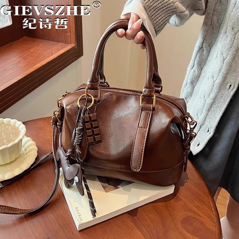 纪诗哲包包女款保龄球包女2025新款手提包单肩斜挎包送女友老婆