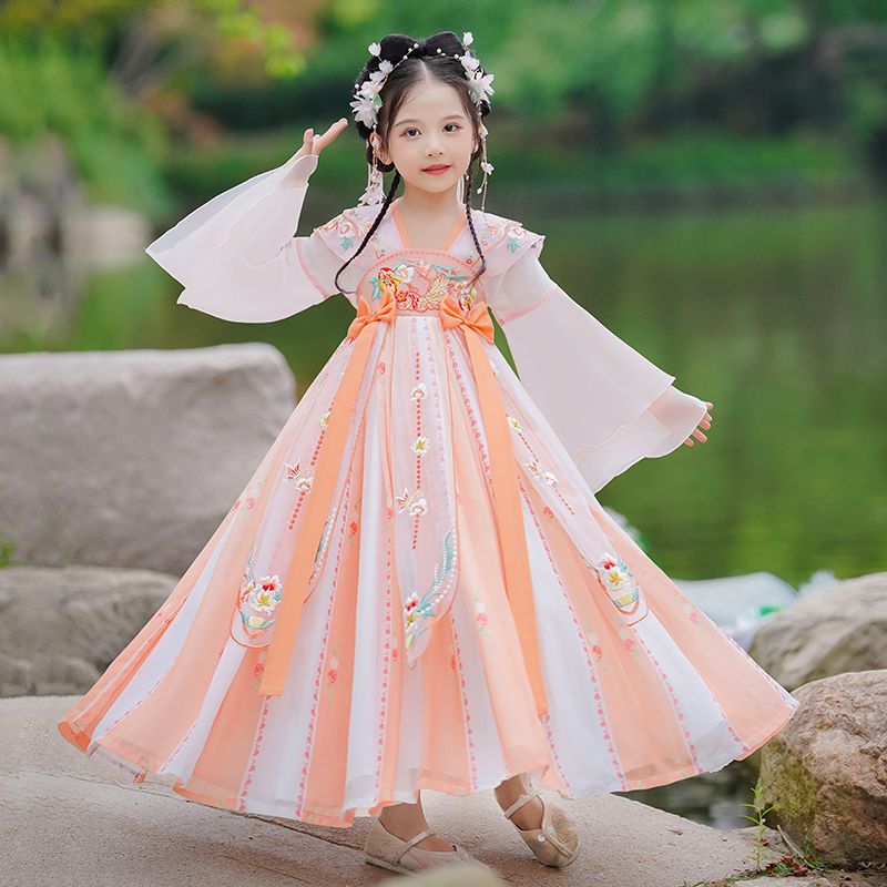 中国风汉服仙气2025年秋装新款儿童秋季连衣裙超仙古风中秋飘逸