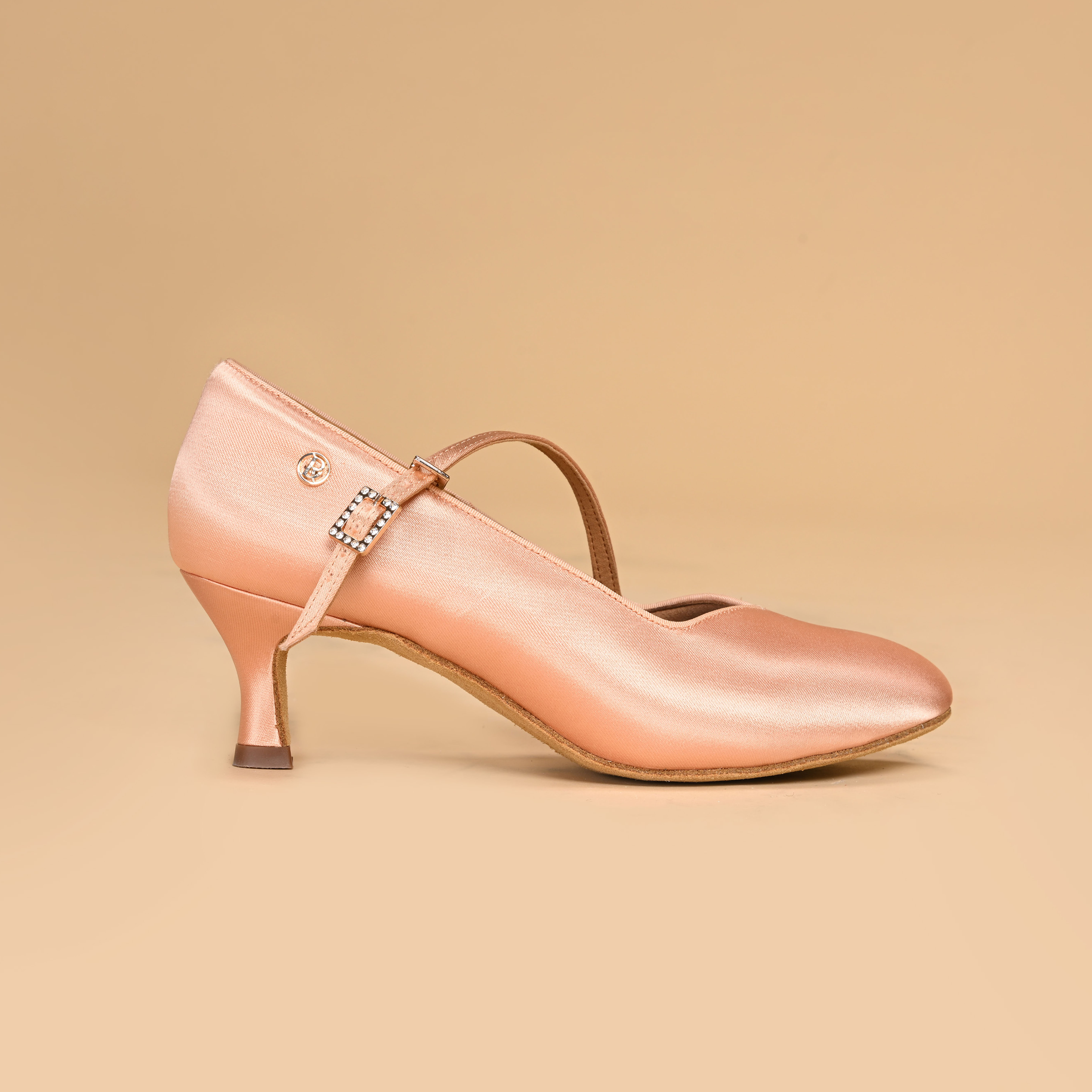 RD 肤色绑带款女士摩登鞋国标舞交谊舞鞋舒适时尚软底舞鞋