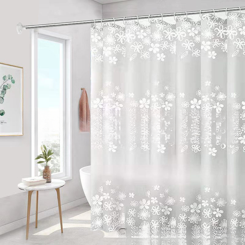 厂家供应peva浴帘卫生间隔断帘加厚淋浴帘防水防霉干湿分离浴室帘