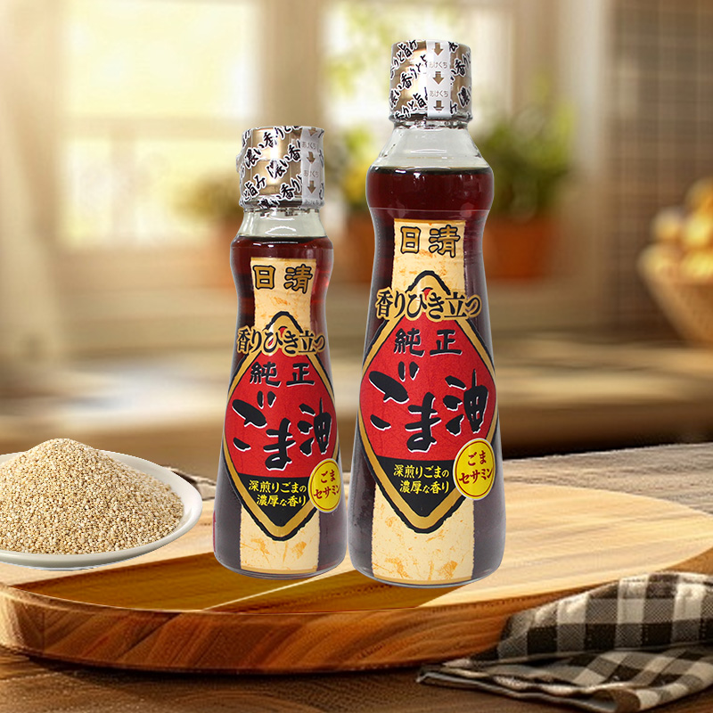 日本原装进口日清芝麻油压榨工艺凉拌调味香油