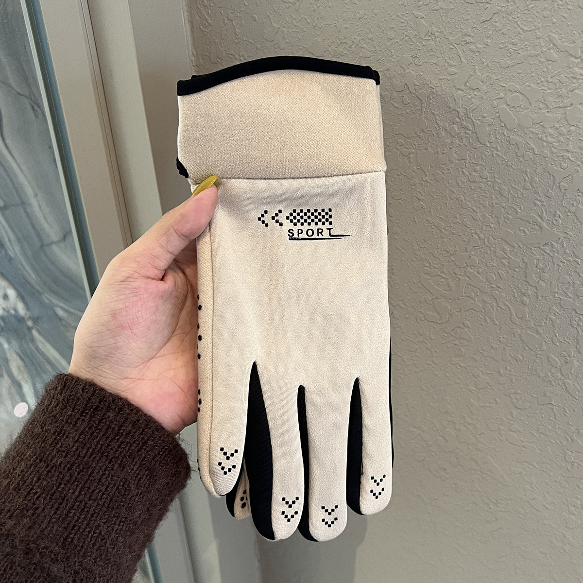 手套冬季女加绒加厚户外登山骑行电动车防风防寒保暖可触屏五指潮