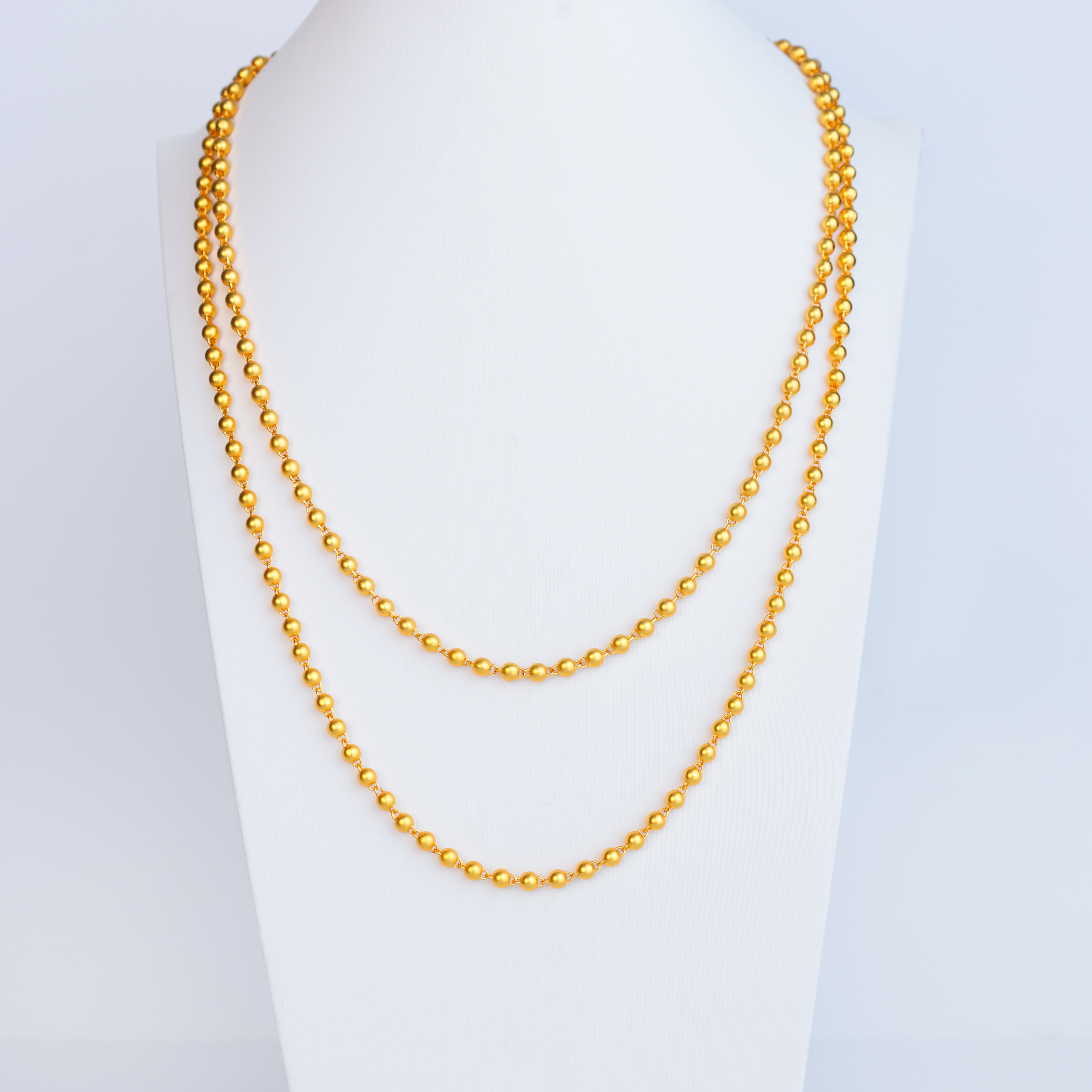 铜合金项链 哑光珠珠项链精工高品质