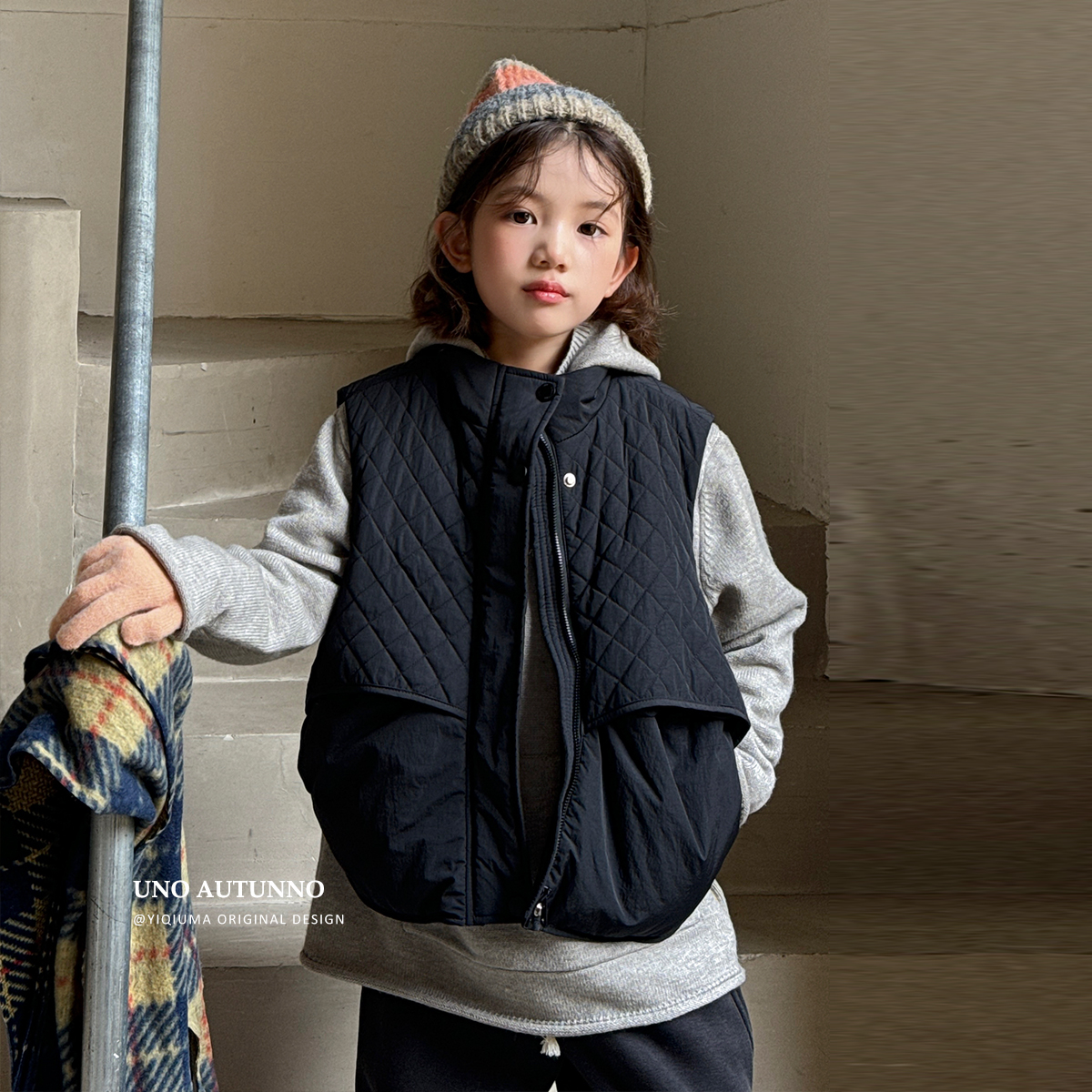 现货「UNO AUTUNNO」【穿衣态度】锦纶纺女中大童冬夹棉马甲GD2122