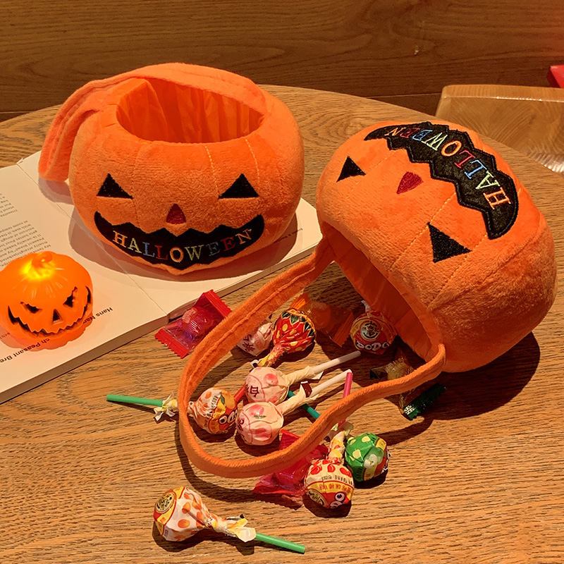 万圣节装饰道具超真实儿童玩具讨糖南瓜糖果袋幼儿园恐怖场景布置