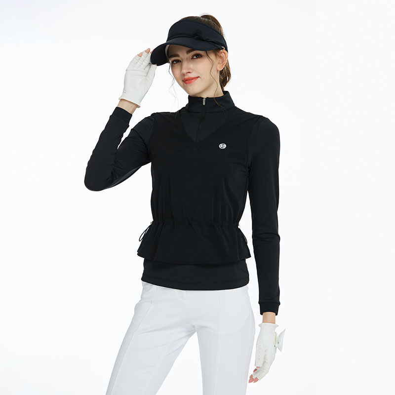 BG新款高尔夫服装女士立领拉链秋冬保暖背心休闲马甲透气外套上衣