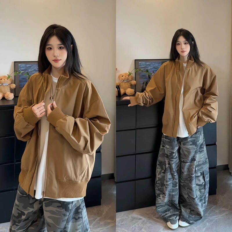 美式三防夹克外套男款春秋高级感男装cleanfit痞帅立领工装棒球服